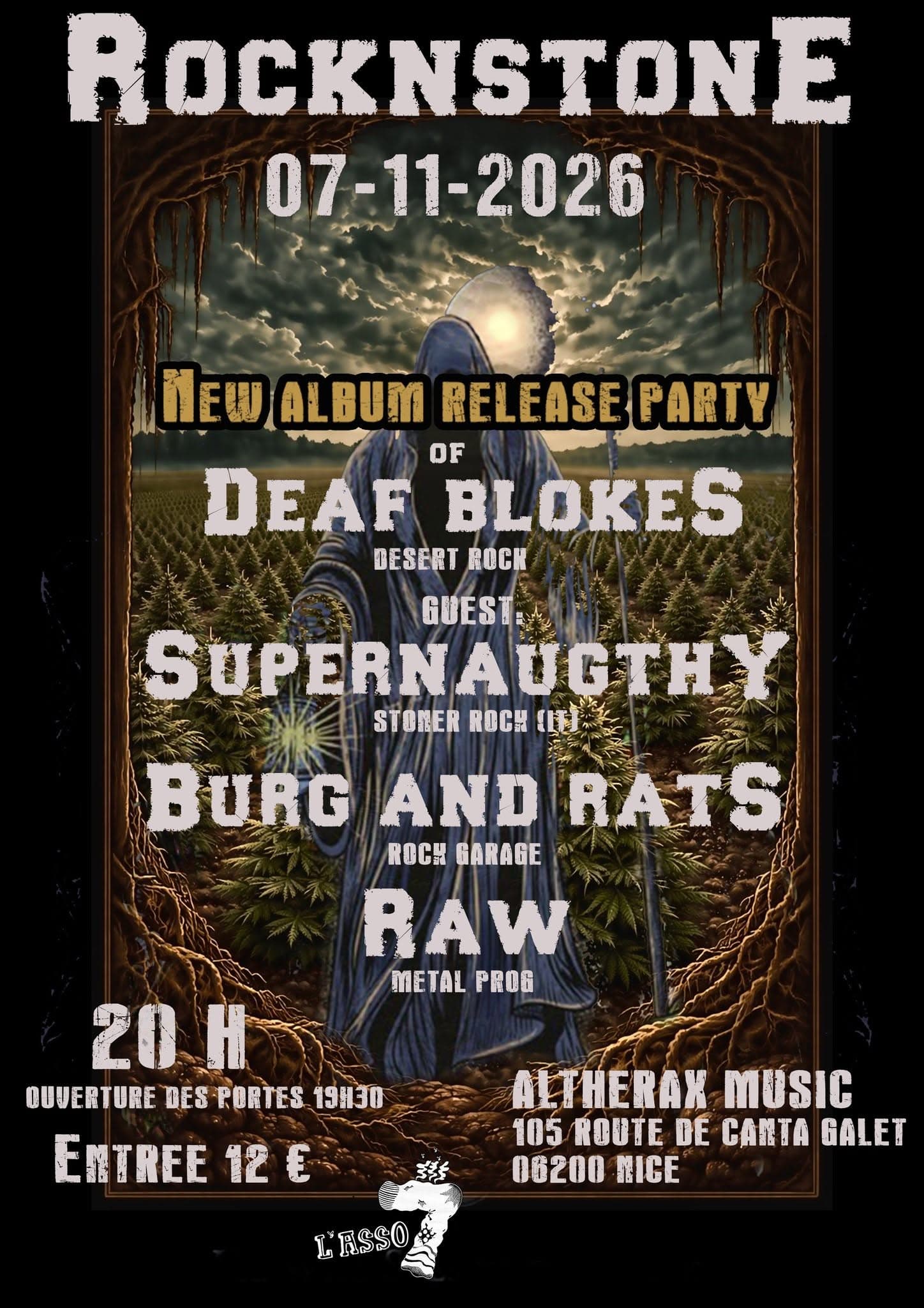 Affiche du concert à L'Altherax — Nice
